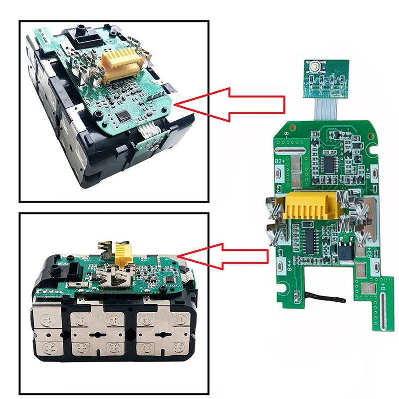 For Makita 18V 3.0Ah BL1850B/1840B Lithium Battery Charging Protection Board Circuit Board Battery Indicator For Angle Grinders electric tobacco grinder crushes usb charging grass grinders button child lock protection household kitchen tools