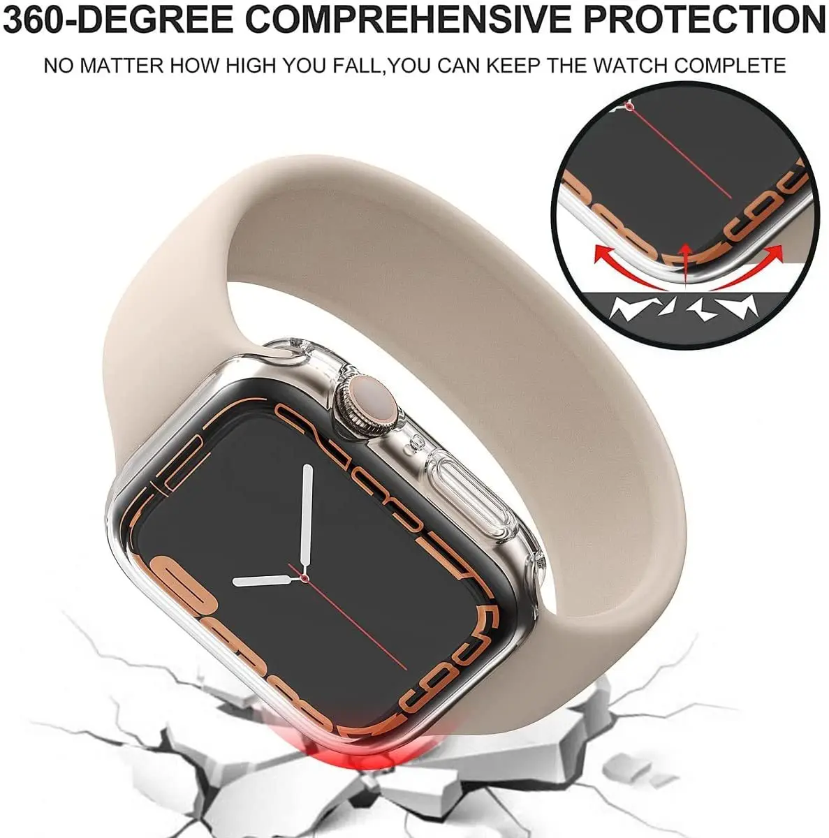 Premium Screen Protector Case for Apple Watch - Full Coverage & Durable Protection