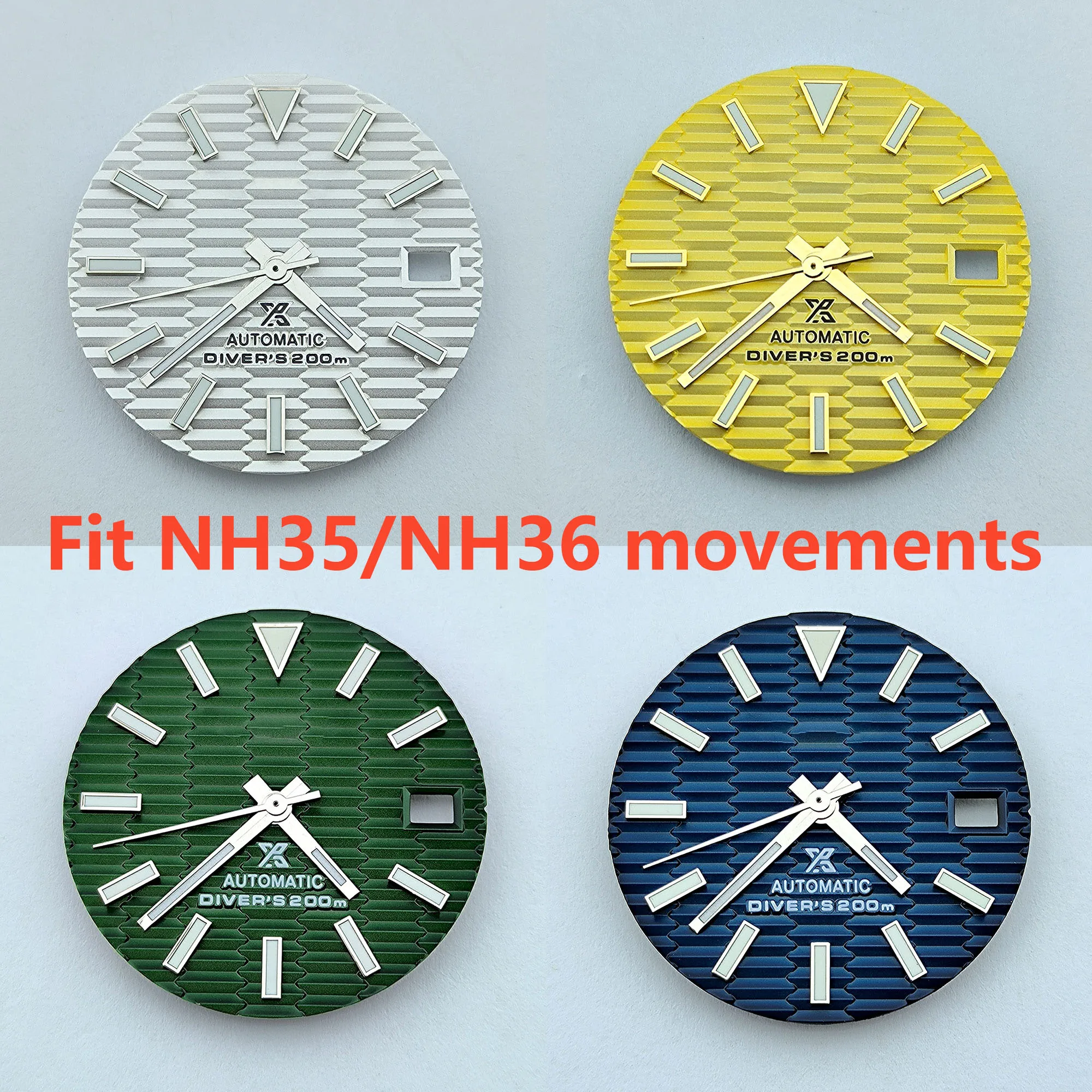 

Зеленый циферблат для часов NH35, циферблат S, светящийся циферблат 28,5 мм, подходит для часов NH35 NH36, аксессуары для часов, инструмент для ремонта часов