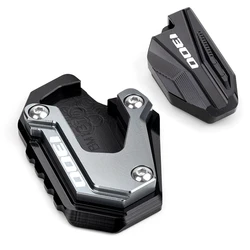 Motorcycle Kickstand Foot Side Stand Enlarger and Brake Lever Pedal Extender (1 Set - Grey)