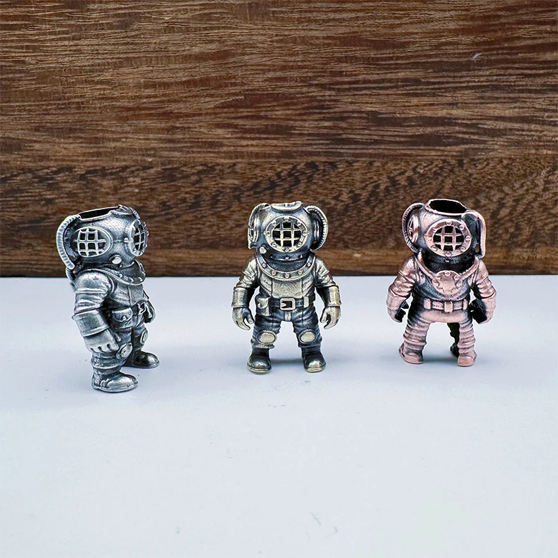 다이버 피규어 황동 나이프 비즈 EDC 직조 팔찌 랜야드 펜던트 아웃도어 도구..