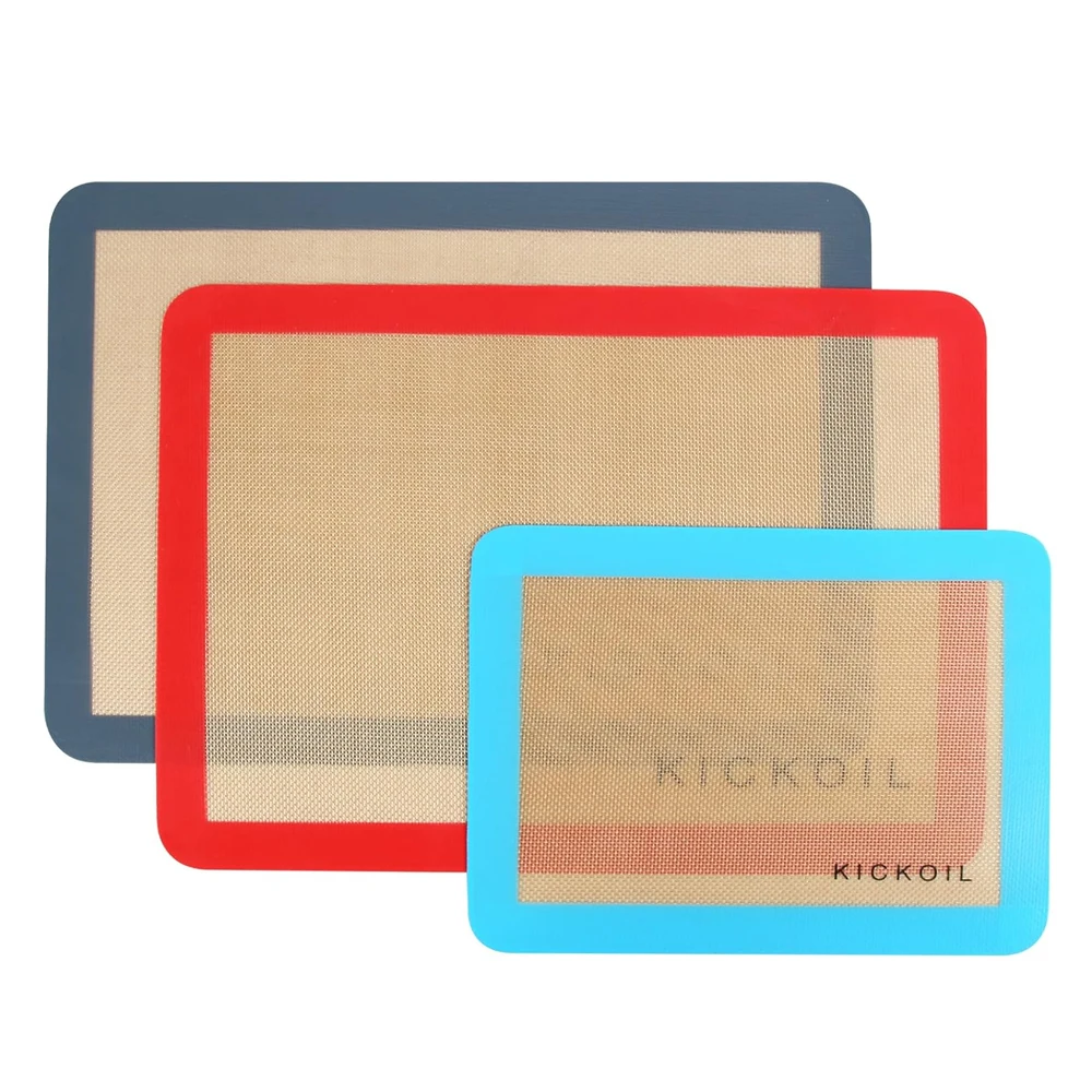 Silicone Baking Mats 3 Pack Quarter Sheet Baking Mats Non Stick Silicone Oven Liners