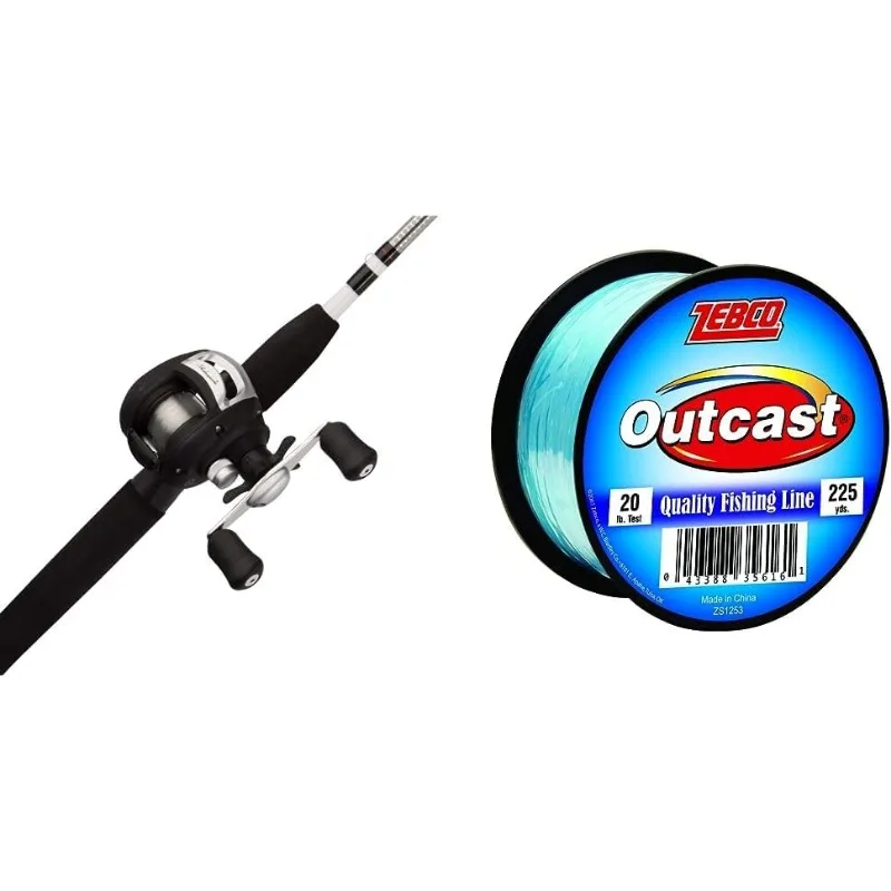  Shakespeare Alpha Medium 6' Low Profile Fishing Rod and Bait Cast  Reel Combo (2 Piece),Black, White : Sports & Outdoors