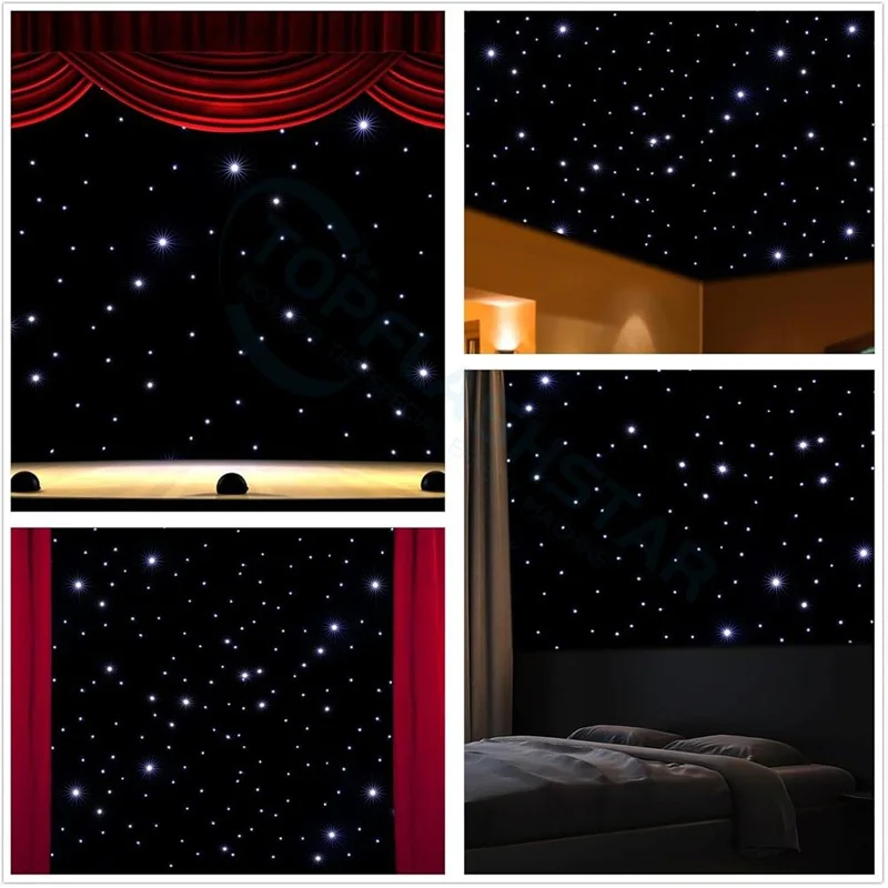 Rideau étoiles LED DMX Toile De Fond Velours Ignifuge - Pour Mariage, Scène, événement, Neuf