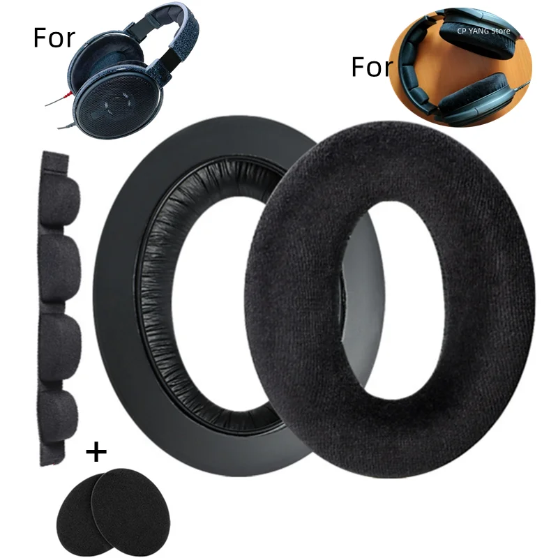 Velvet Ear Pads Cover Headband For Sennheiser HD545 HD565 HD580 HD600 HD650 Earpads Headphones