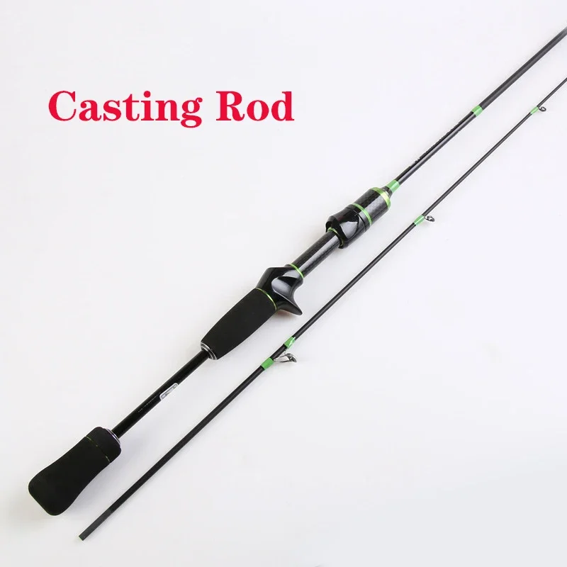 Ultra Light Fishing Rod Carbon Fiber Casting/Spinning Lure Pole UL Solid  Tip Bait WT 2-8g Line WT 2-6LB Fast Trout Fishing Rods Casting Rod 1.5m