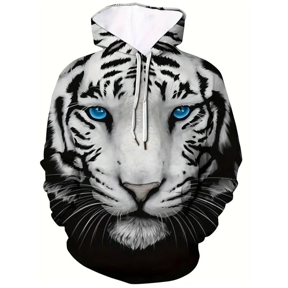 Tiger Element Men's Long Sleeve Sweater Autumn Smooth New Fashion Luxury Harajuku Casual Hoodies For Men Comfortable Sweatshirts