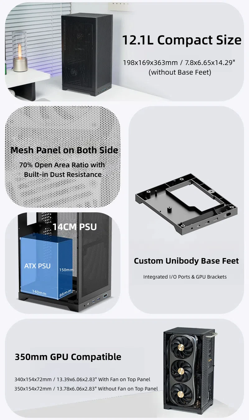 Shiny Snake 小売業者 L400 miniITX PCケース ブラック 美品 Shiny