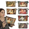Alphonse Mucha Print Cosmetic Case Oil Painting Makeup Bag Women Outdoor Multifunction Travel Cosmetic Bag Toiletry Bags Gift 1
