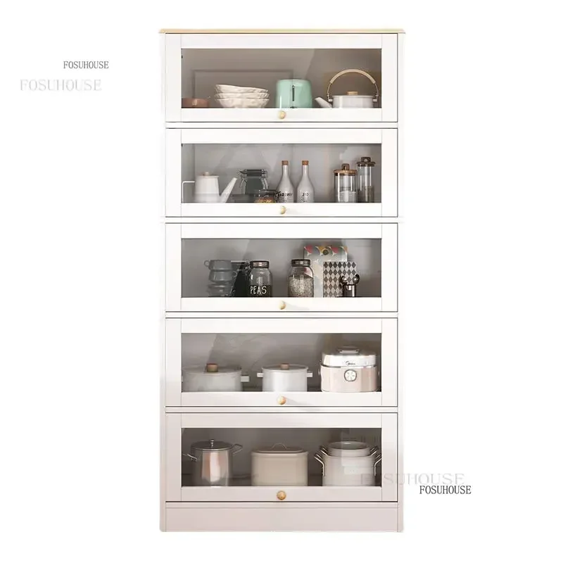 Modern Multi-layer Kitchen Cabinet Home Furniture Storage Cabinet Dining Sideboard Living Room Floor Tableware Electrical Racks 3