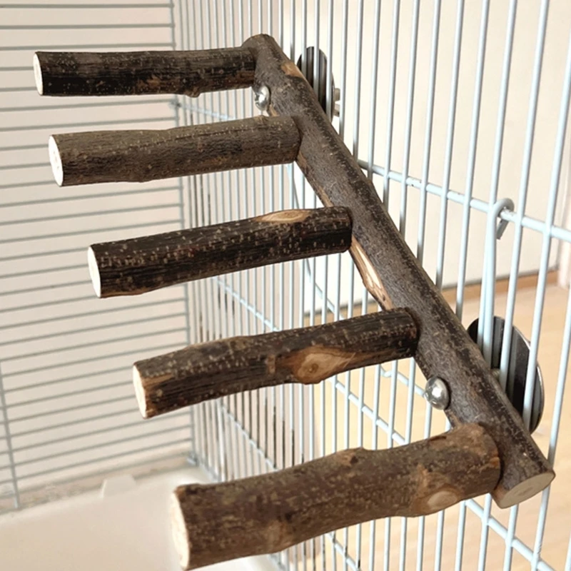 Bird Toy Perch Ladder Parrot Grinding Stand for Cage Snuggle Toy for Small Birds Parrots Easy to Install