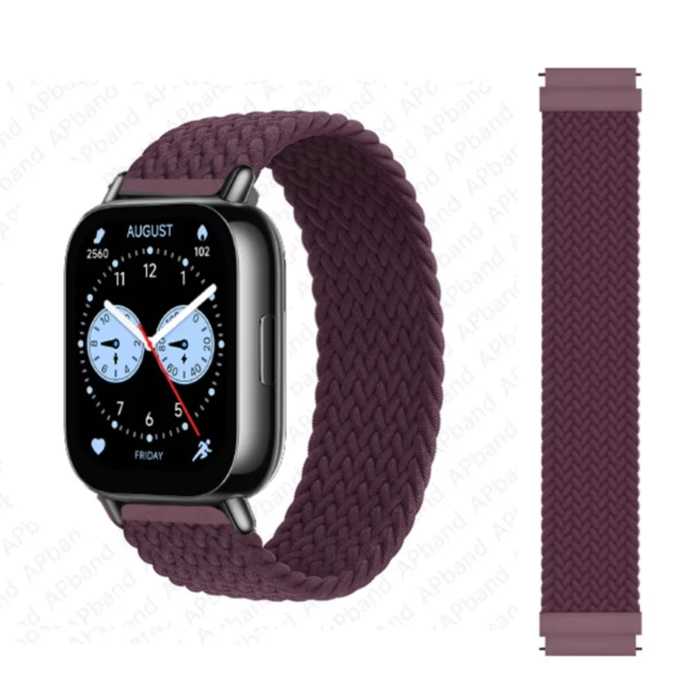 Braided Solo Loop Sport Strap for Smartwatch - 22mm Replaceable Bracelet Strap