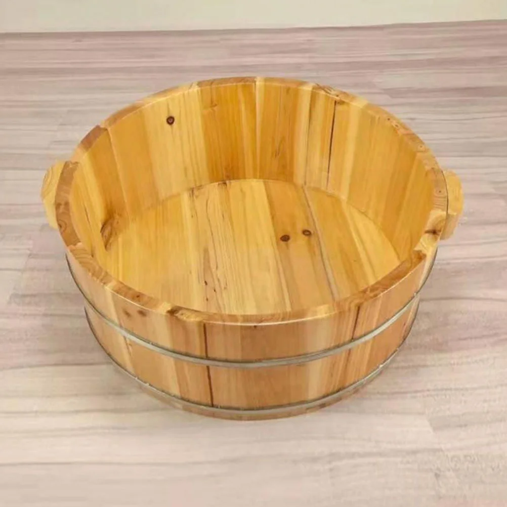 

Home Supplies Basin Tub Household Foot Bucket Feet Soaking Wood Pedicure Portable Reusable Washing Baths Spa and sauna rooms