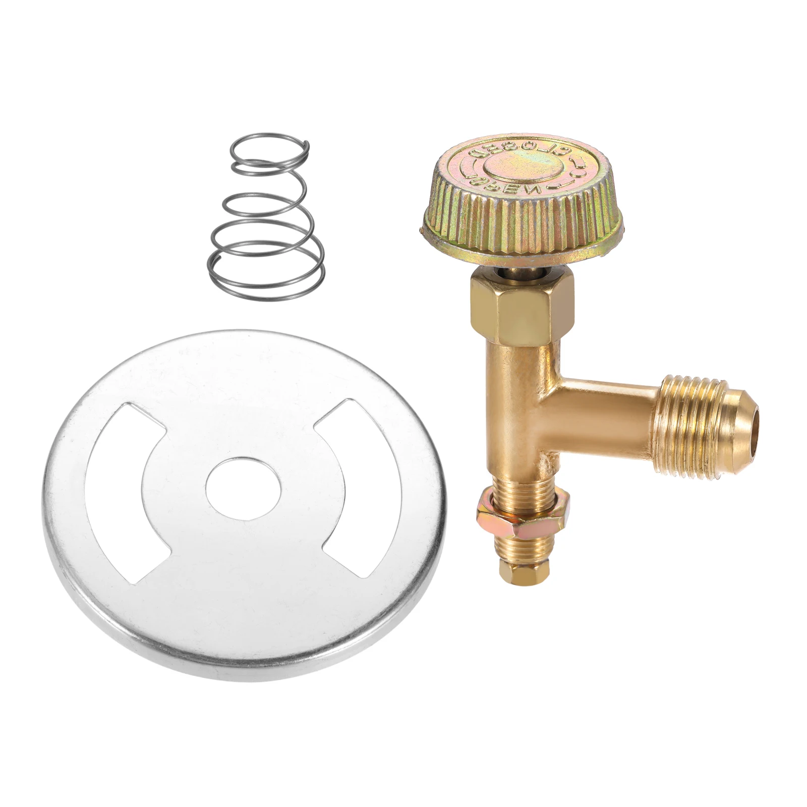 Brass Propane Gas Control Valve 3/8" Male Flare Thread M10X1 Metric Thread for Camping Stove DIY Easy Grill