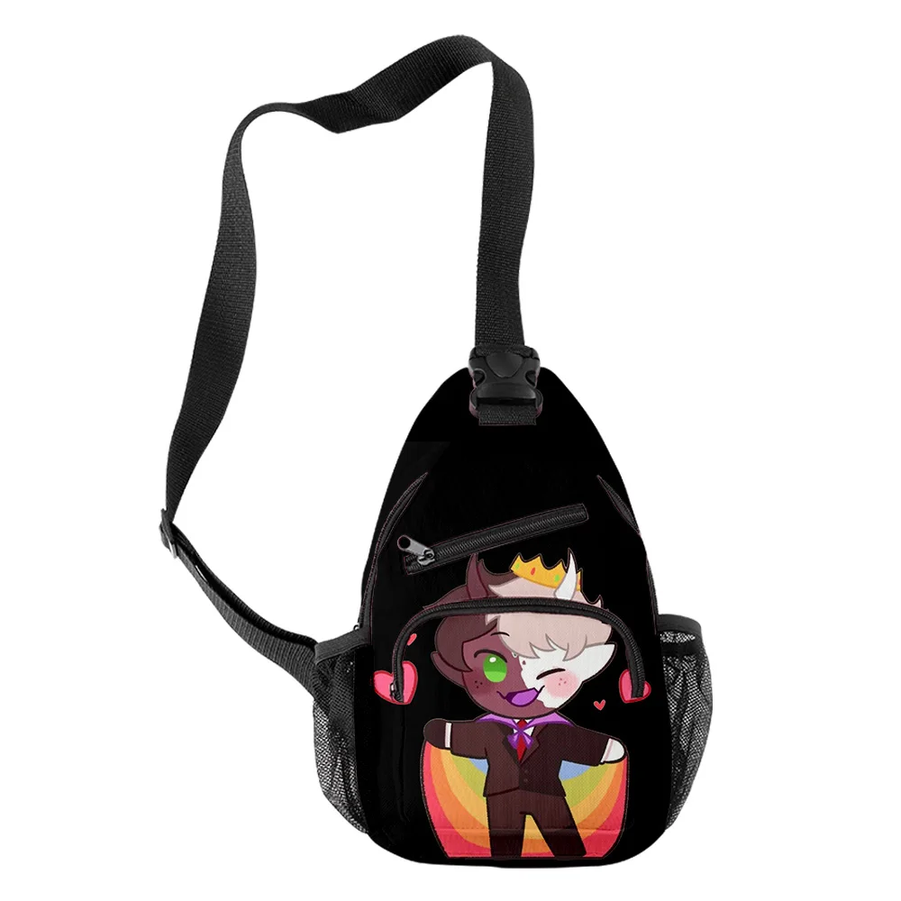 Popular Youthful  Novelty Ranboo 2 Boys/Girls 3D Print Chest Bags Oxford Waterproof Sports Crossbody Travel Bag Shoulder Bags