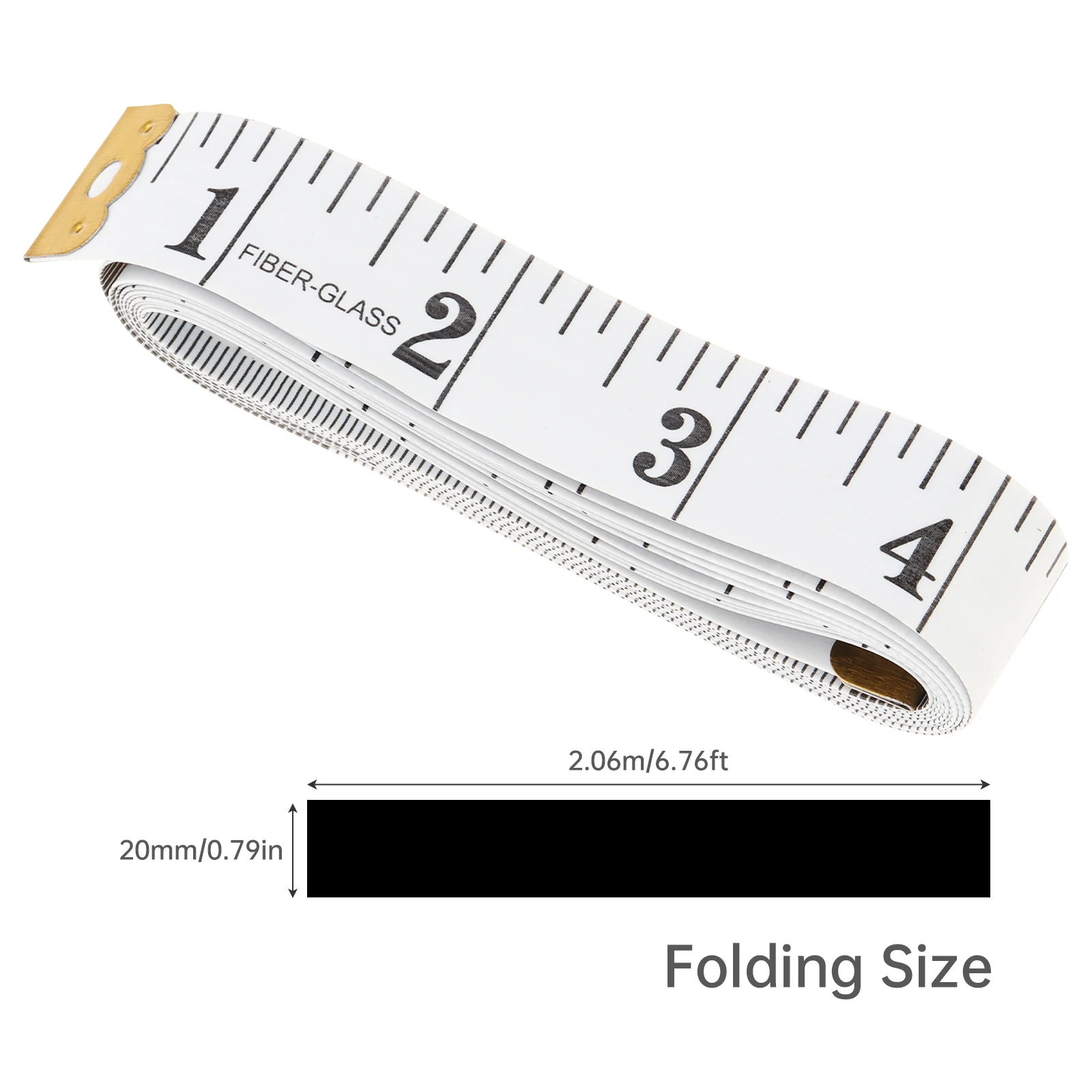 2pcs/pack 2m / 79inch Portable Soft Flexible Fiberglass Tape Measures Body Sewing Measuring Tools