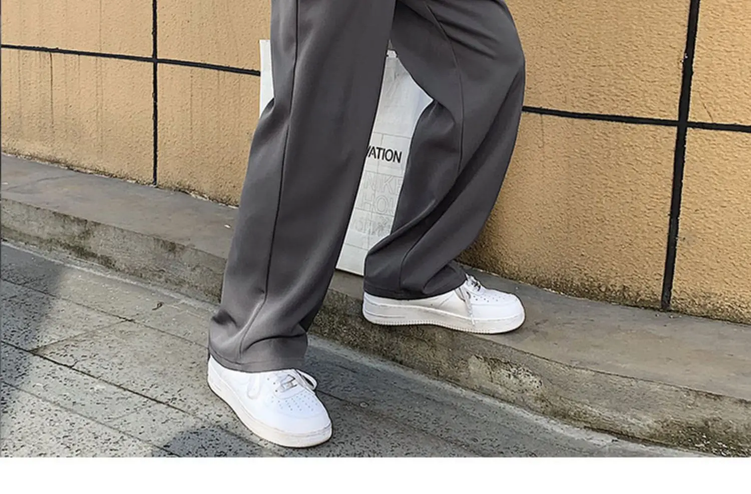 Description Picture 6 of itemMale Pants Stretch Solid Color Smart Casual Men's Trousers Office Quick Dry Suit Pants New Spring Autumn Korean Straight A109
