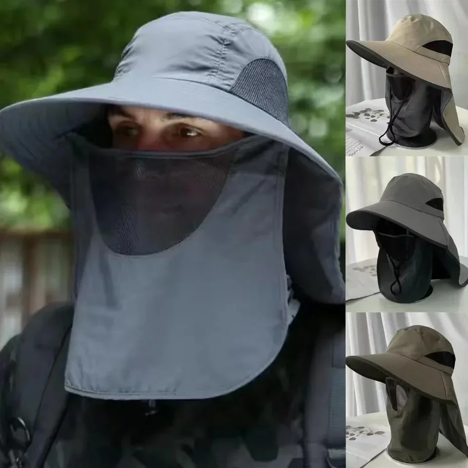 Cappello Da Sole Uomo Con Bordo Largo - Pieghevole E Protezione UV 50+ - Foto 9