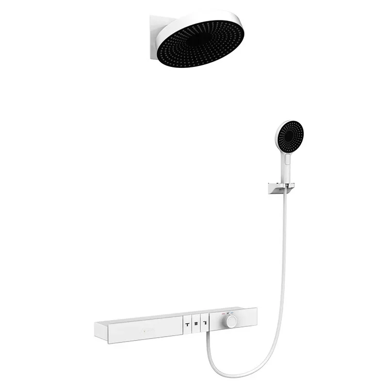 Smart Shower System with PPR Shelving and Concealed Rainfall, Thermostat, LED Display and Booster Showerhead Set