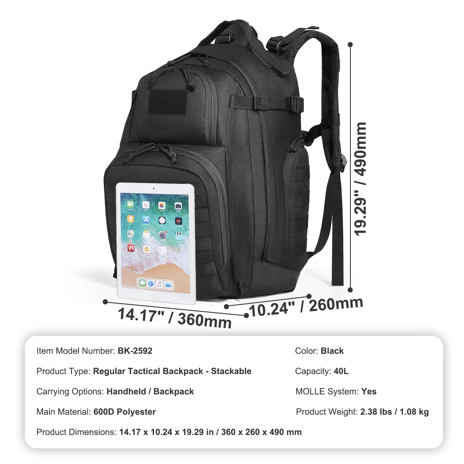 Waterproof Polyester Outdoor Adventure Backpack for Hiking Hunting