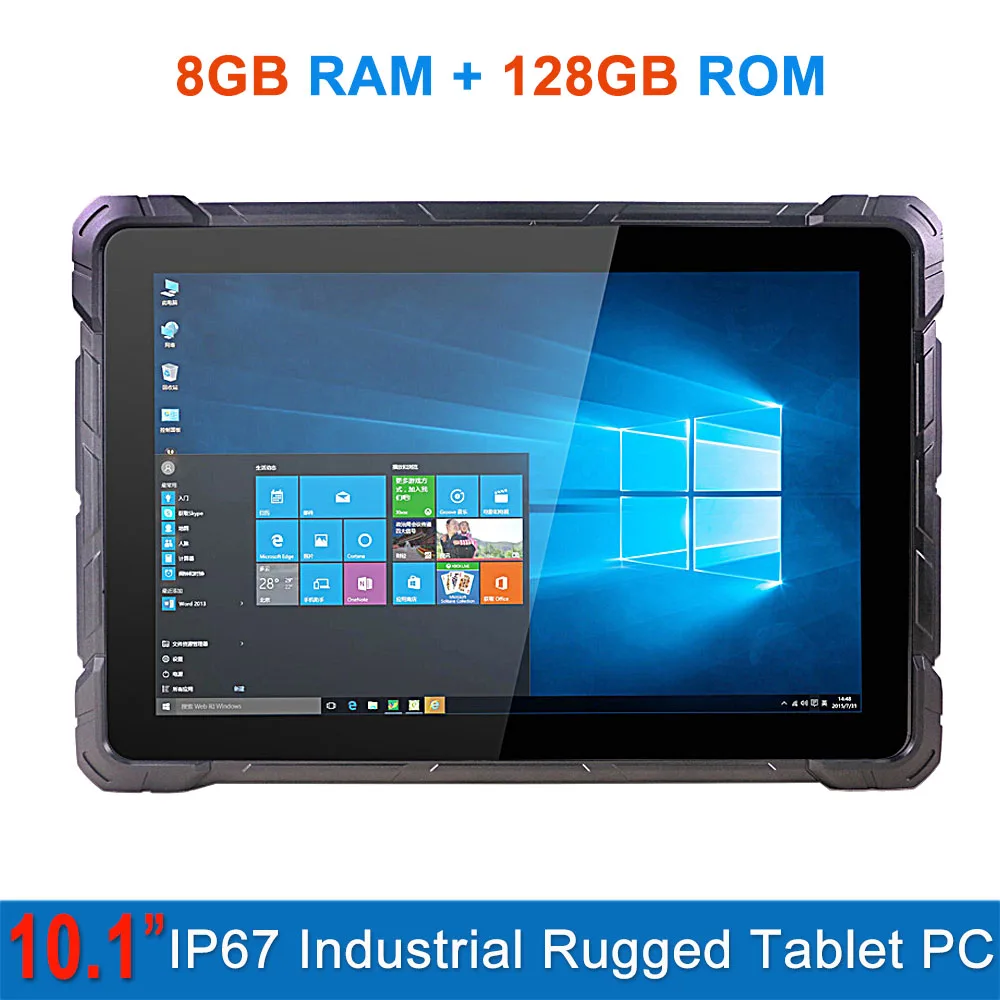 Rugline 8Gb Ram 128Gb Ip67 Industrial Rugged Windows 10 Pro Tablet Pc Win10 Intel N4120 10.1 "Hd Wifi Rs232 Rj45 Usb3.0 Hdmi