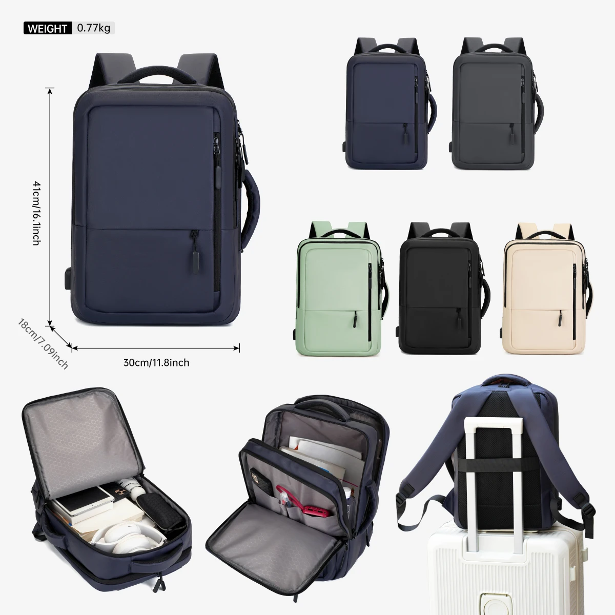 Backpack Computer Backpack Men's Business Commuting Casual Lightweight Large Capacity Travel School Bag Female Student Travel Boarding Conference Computer Bag