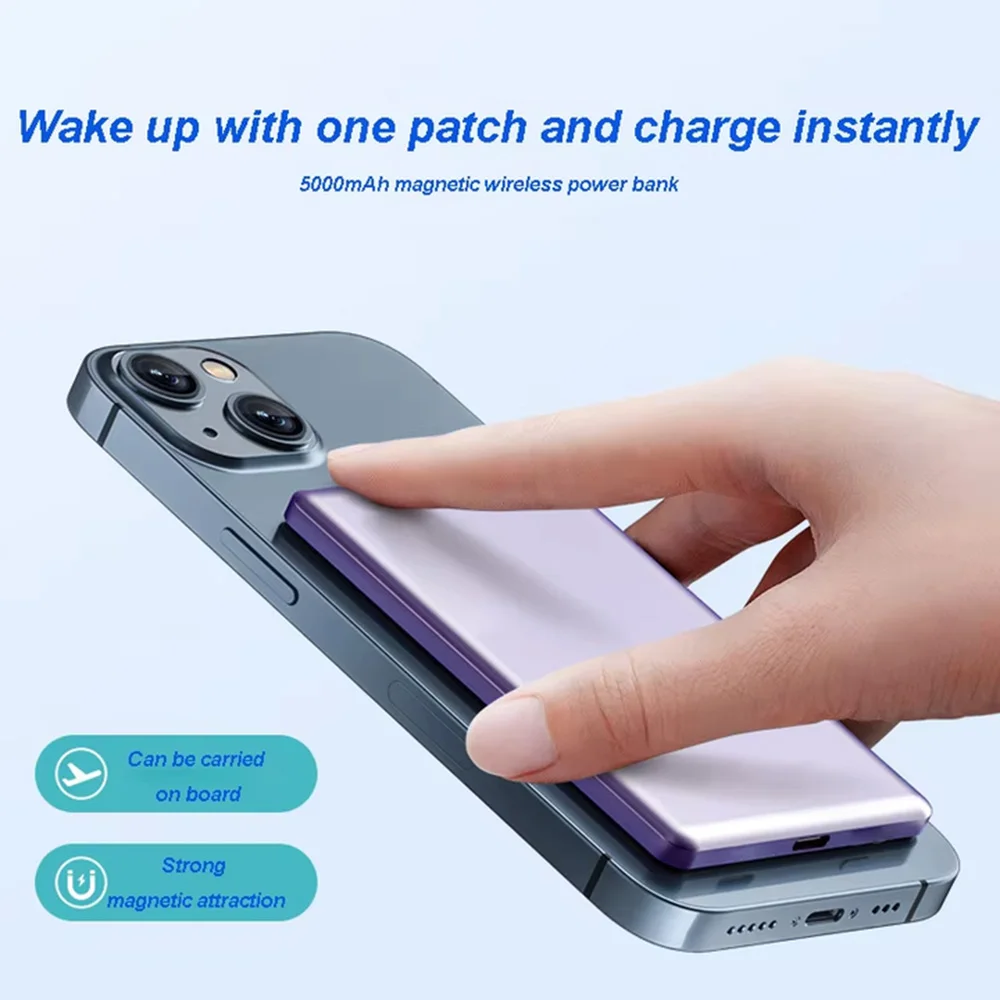 M&W HY-V5 22.5W Magnetic Wireless Charger MacSafe power bank for iPhone 15 14 13 12 Pro Max Xiaomi Samsung 2