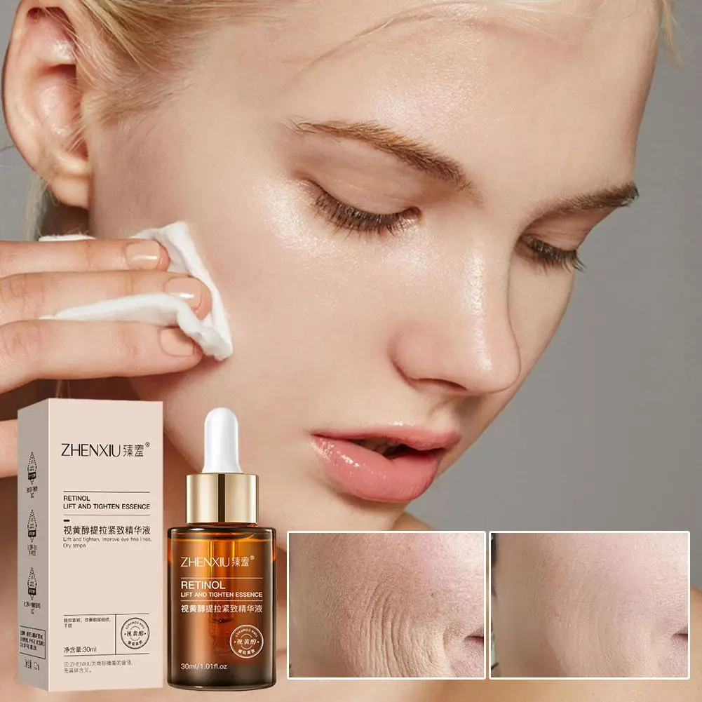 

30ML Retinol Wrinkles Removal Face Serum Lifting Firming Moisturizing Lines Whitening Fade Essence Aging Fine Anti Care Ski J4K0