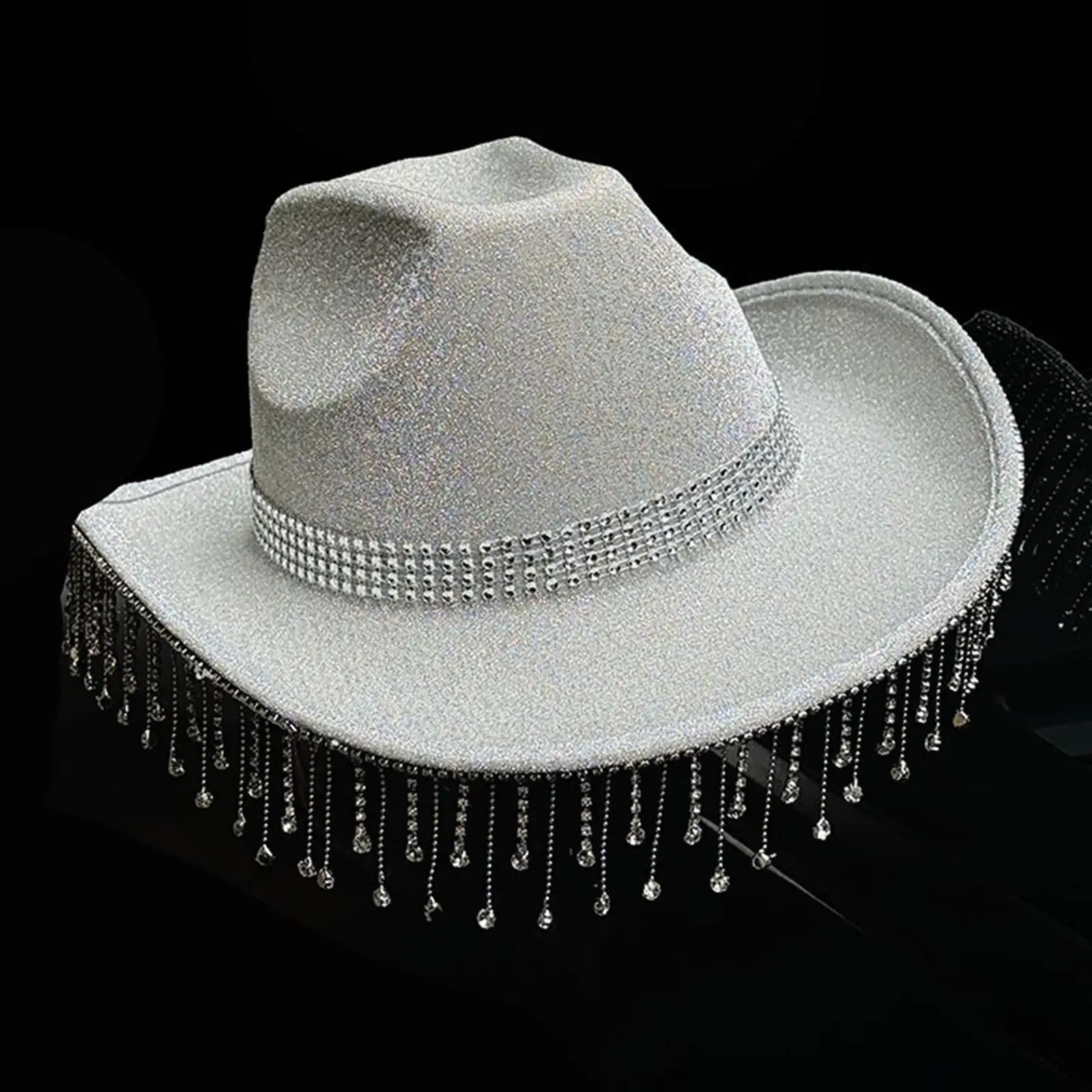 Western Cowboy Hat Novelty Decor Lightweight Headwear Wide Brim for Wedding Stage Performance Engagement Men Women Outdoor