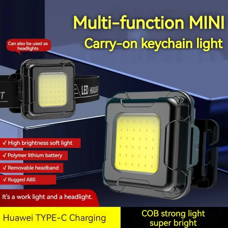 Mini Porte-Clés Cob Léger | Mini Lampe De Poche Portable - Lampe De