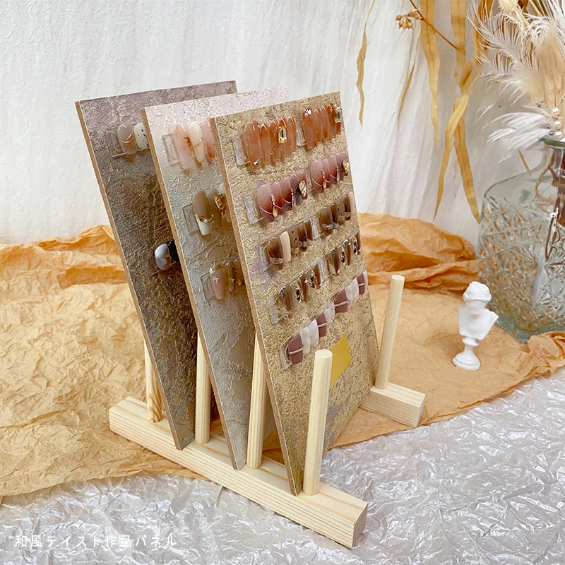 네일 아트 디스플레이 보드 가짜 네일 팁 샘플 연습 보드, 손톱 광택제 스탠드, 매니큐어 도구 표시