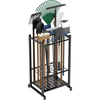 Garden Tool Organizer, Yard Tool Tower Rack for Garage Organization and Storage, Up to 35 Long-Handled Tools/Rakes/Brooms, Heavy 1