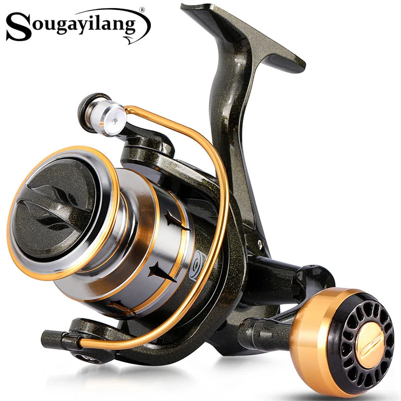 Sougayilang Spinning Fishing Reel 1000-5000 Series 5.2:1 Gear Ratio High  Speed Fishing Reel Aluminium Spool Carp Wheel Tool