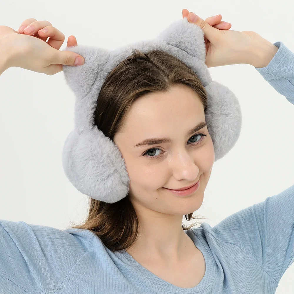 Soft Plush Ear Cover Warmer Winter Windproof Earmuffs for Women Men Fashion Outdoor Cold Protection