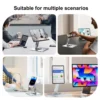 Silvery Magnetic Metal Stand - 360° Rotatable Holder for Portable Monitor, for iPad & iPhone Display Ideal for Home & Office 6