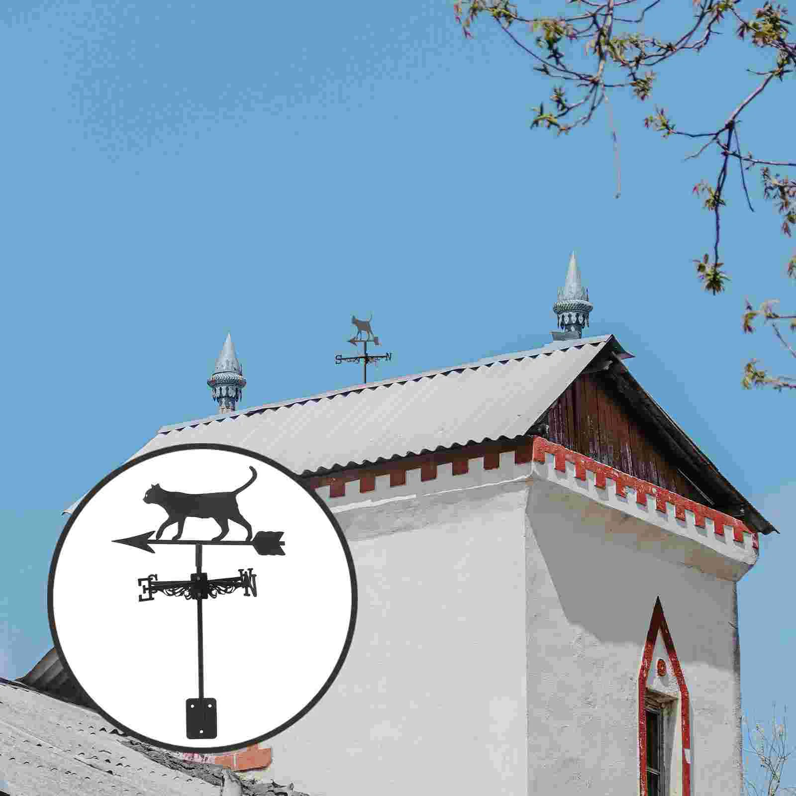 

Ветровой индикатор направления ветра из нержавеющей стали в виде кошки, винтажный декор, украшение для газона, сада, крыши, патио, ретро