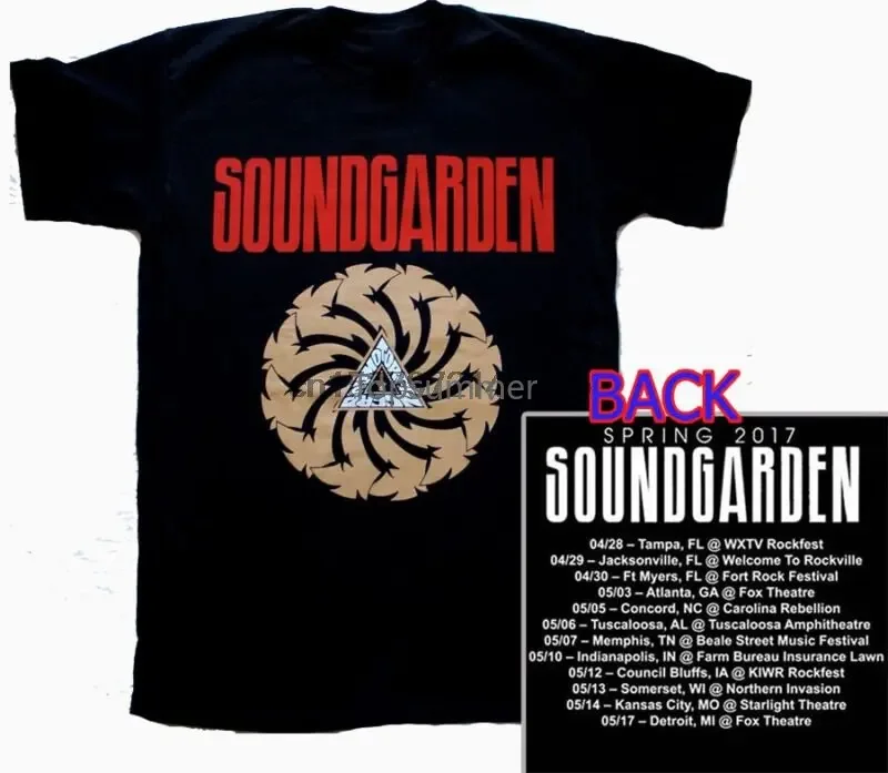 Soundgarden Motorfinger92 Audioslave Grunge With Tour 2017 New Shirt Sz S To 2Xl