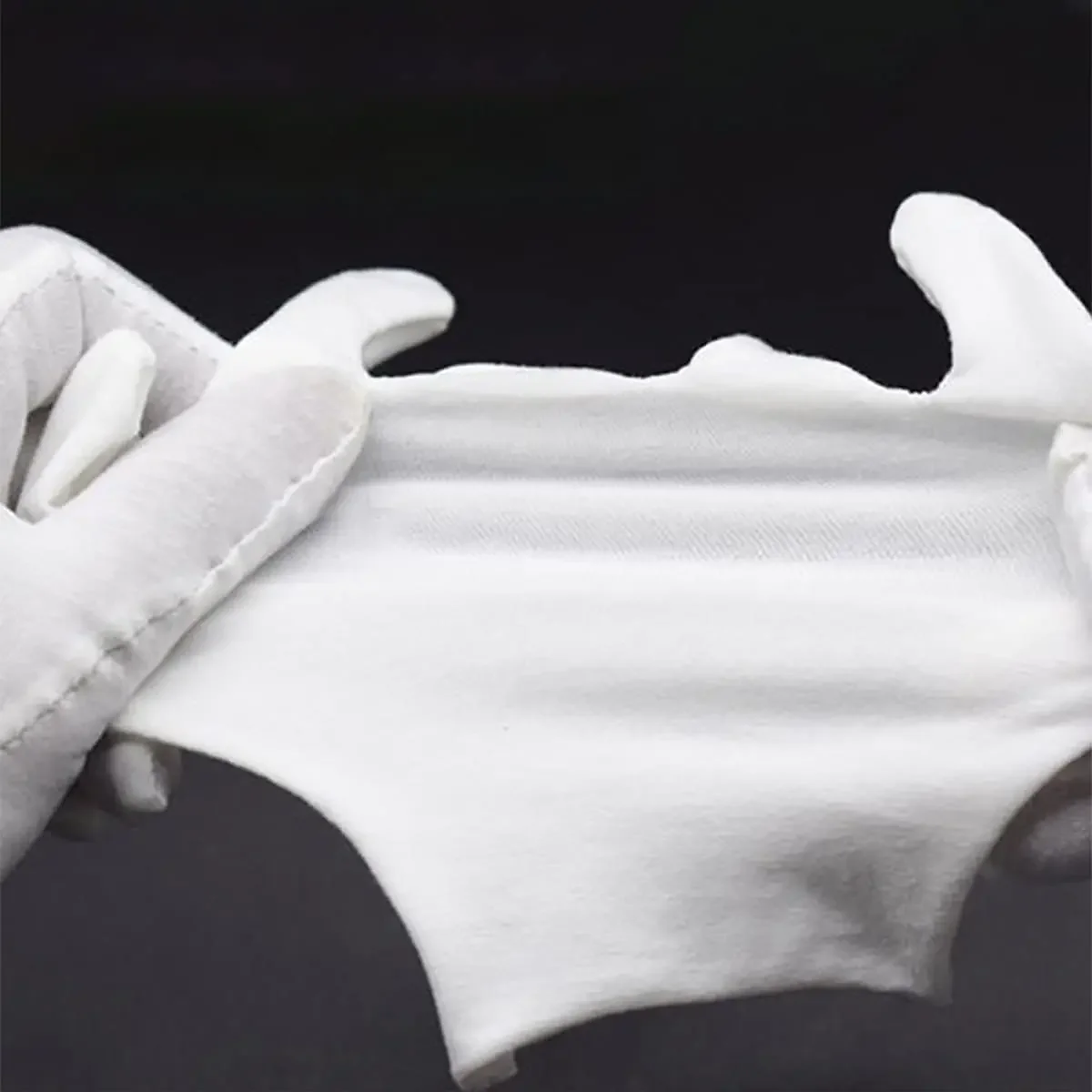 2Pairs White Cotton Gloves Thickened Stretchable Lining Glove Cleaning Glove Gardening Gloves Jewelry for Home Work