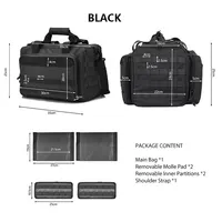 Сумка для хранения пистолета Molle System, аксессуары для охоты на открытом воздухе, нейлоновый тактический чехол для пистолета, сумки на плечо, снайперский черный цвет — изображение 3