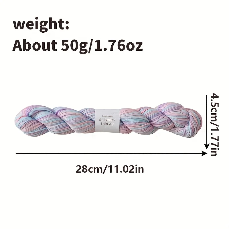 3PCS Set 150g Total Gradient Color Cotton Yarns for DIY Knitting Sweaters Shawls Handmade Dyed Soft Warm Crocheting Yarns 5