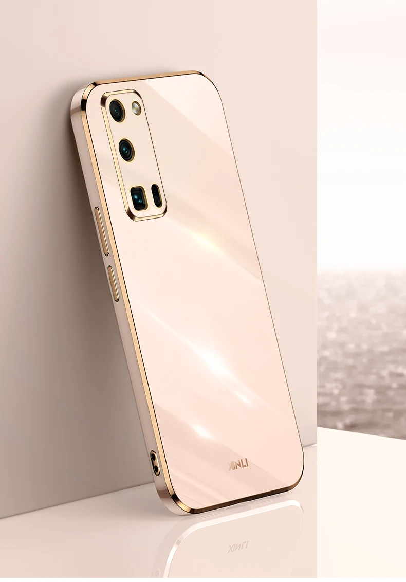 Bling Morbido Antiurto Copertura Quadrata di Lusso Cassa Del Telefono di Placcatura Laser 3D per Huawei Honor 50 Lite 20 20 S 30 Pro 30i 30 S Rus_voghion.com