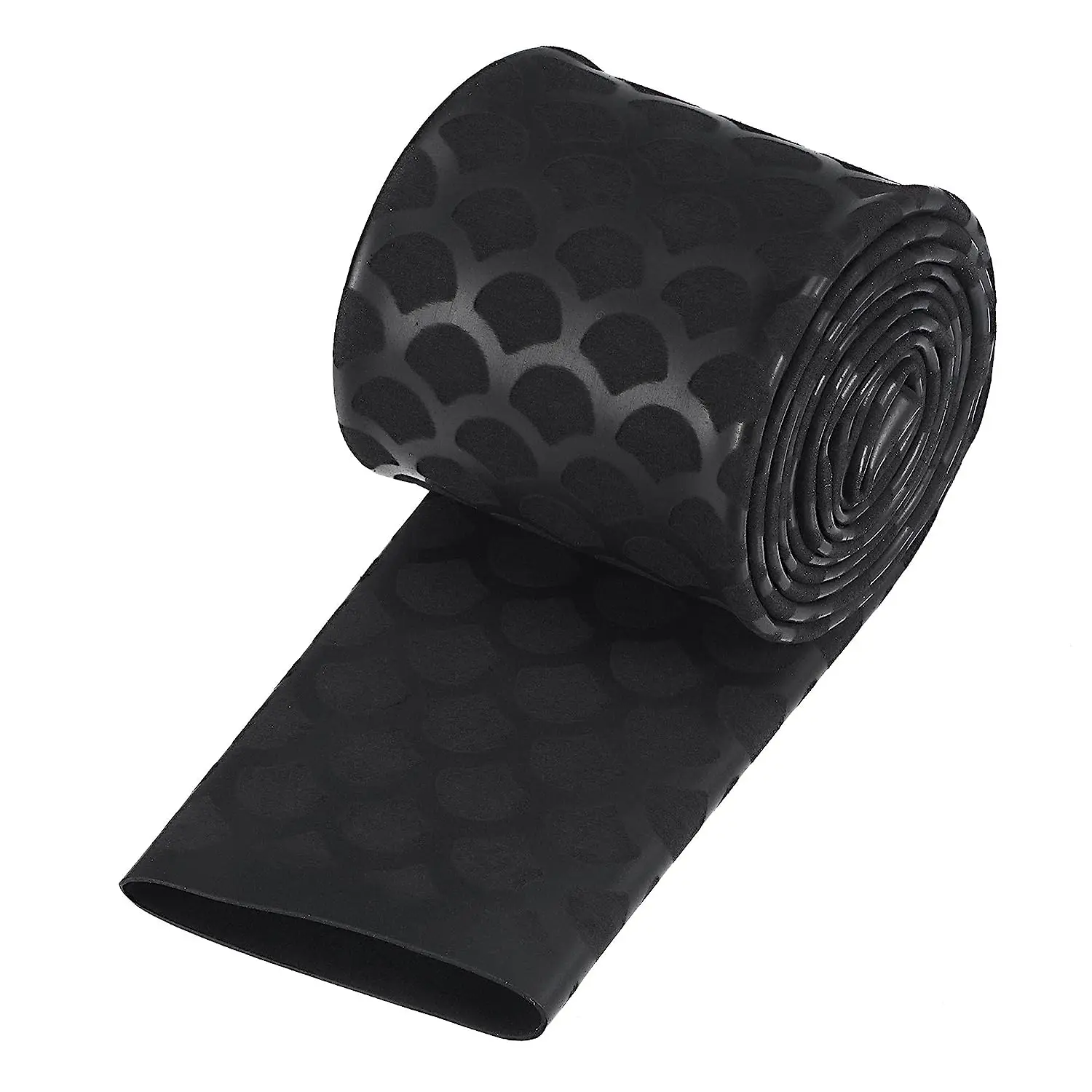 Keszoox Heat Shrink Wrap Tubing Sleeve for Fishing Rod Grips Handle, 56mm Flat 3.3ft 21 Ratio Black
