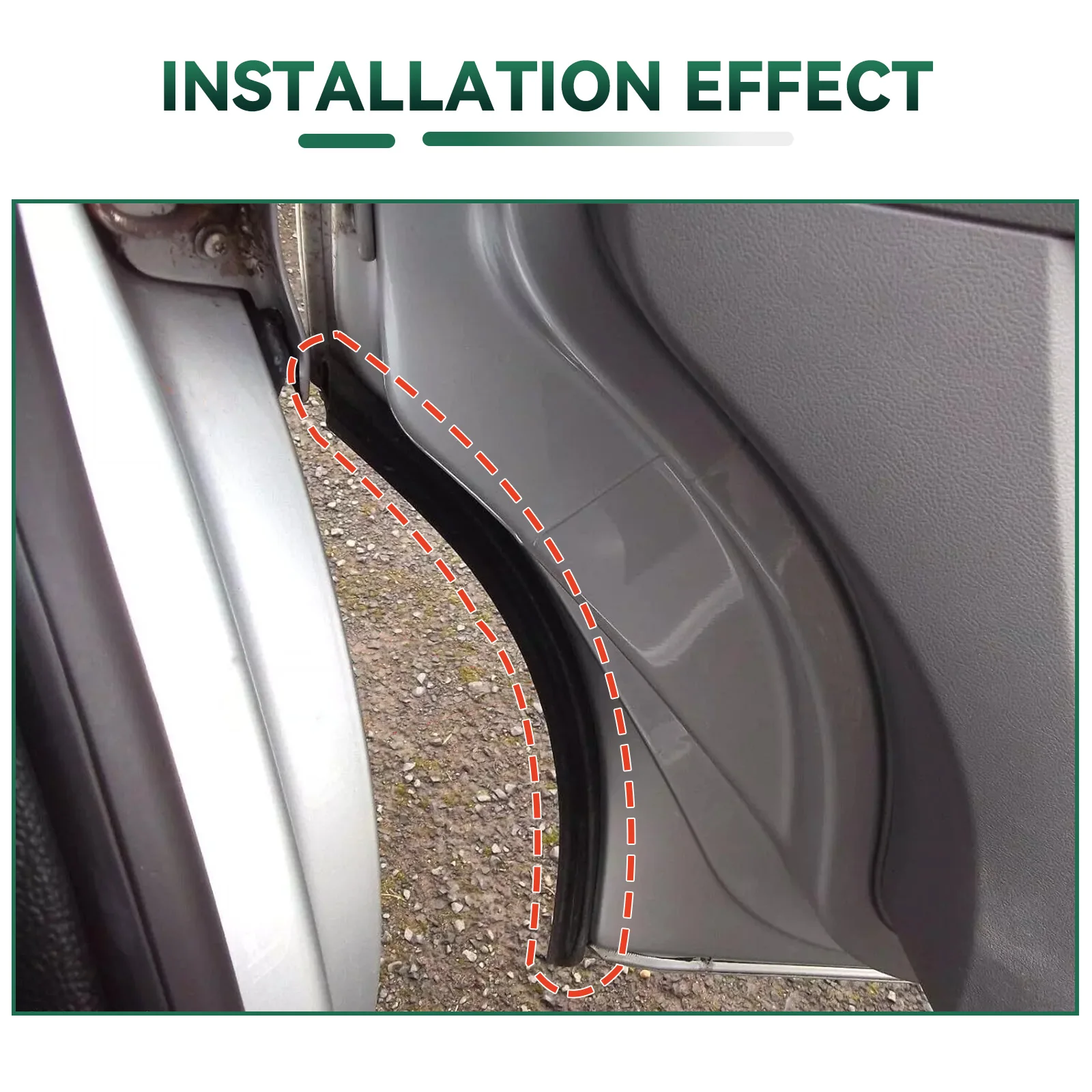 2PCS 프론트 휠 씰 고무 엣지 트림 VW Transporter T5 T6 Caravelle Multivan 방수 가드 7H0837565A