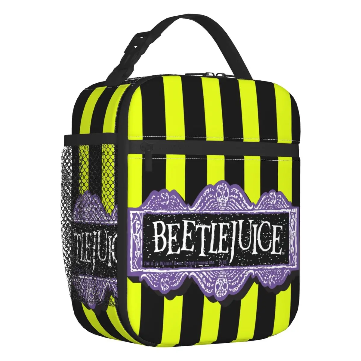 

Horror Beetlejuice Film Tim Burton Insulated Lunch Bag for Women Waterproof Cooler Thermal Lunch Tote Kids School Children