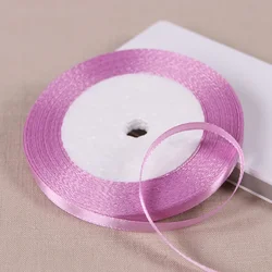 Luxurious Silk Satin Ribbon Collection - 22 Meters Per Roll - Multiple Color Options for Wedding Decor and DIY Crafts (Pink Purple)