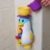 Penguin Windmill Toy Fun Baby Bath Tub Bathtub Toys Adorable Water Sprinkling Kids Shower BathToys Sprinkle Infant Play 1