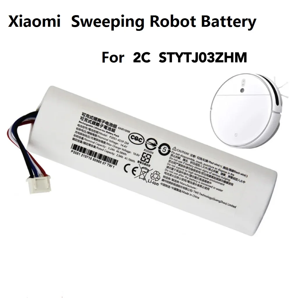 

14.4V 3500mah Replacement Battery P2051-4S1P-ZM For Xiaomi Mijia Mi Sweeping STYTJ03ZHM Mopping Robot Vacuum Cleaner 2C