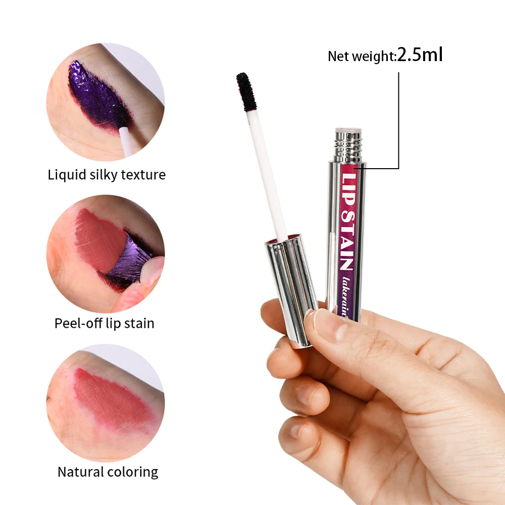 Lakerain 3 Colors Peel Off And Reveal Lip Stain - Long Lasting, Waterproof Pink Lip Tint, Transfer Proof Natural Lip Stain 2.5ml 4