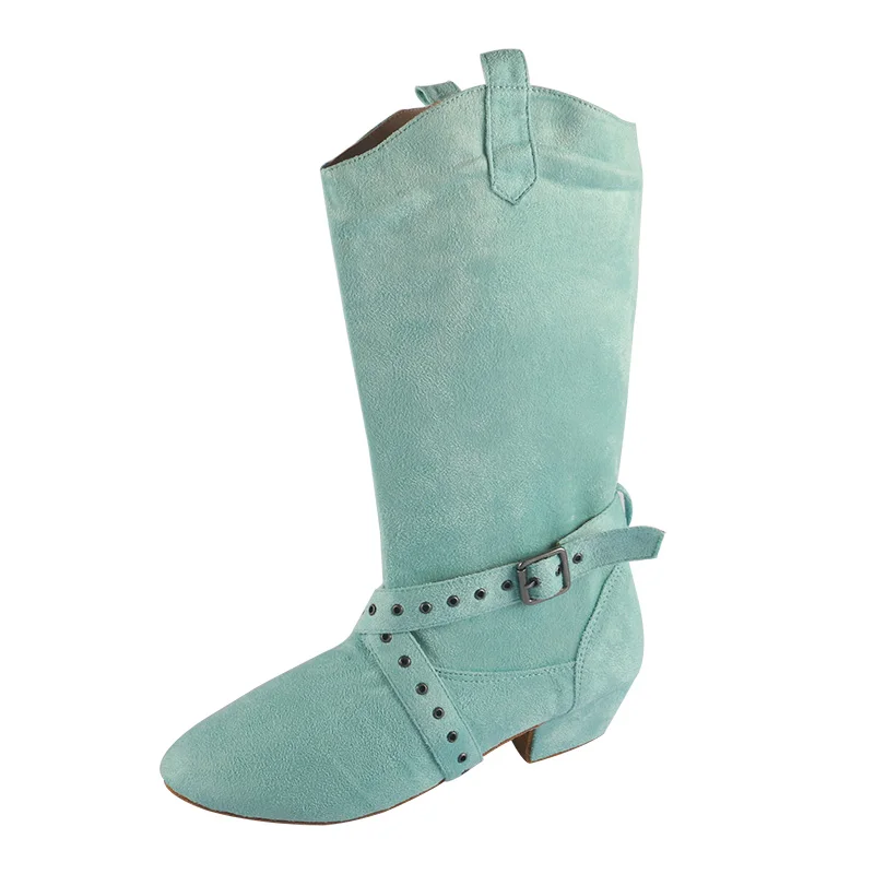 Customized Heel Practice Boots Half Boots Line Dance Boots Soft Suede Bottom Ballroom Party Dance Shoes Black Boots Dancing