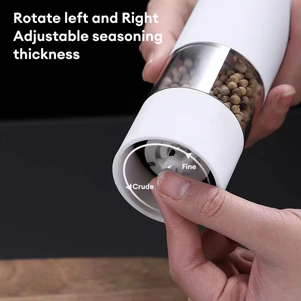 Salt Pepper Grinder Electric Spice Flour Mill Grinder Adjustable Coarseness Kitchen BBQ Tools Seasoning Tools Pepper Mill electric grinder,salt and pepper grinder,nut spice grinder,pepper grinder,herb spice grinder